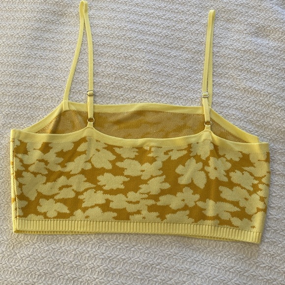 Anthropologie Yellow Crop Top, Medium - Picture 3 of 7